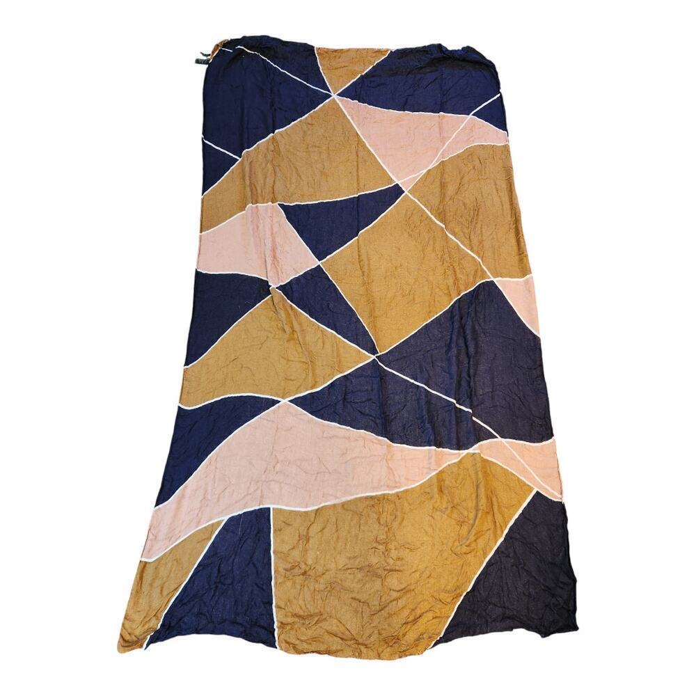 Ann Taylor scarf wrap modal & wool blend pink, blue & brown